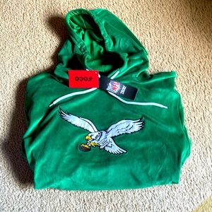 Philadelphia Eagles Kelly Green Velour Hoodie